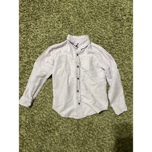 Janie and Jack Linen Button Down Top Shirt 6